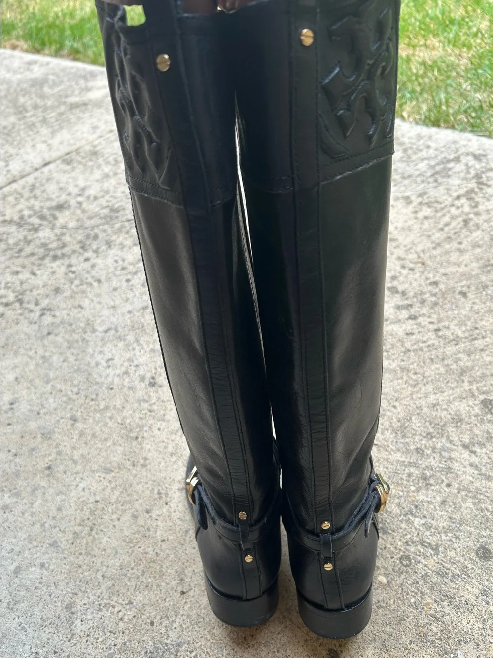 Tory Burch Black Over-the-Knee Riding Boots